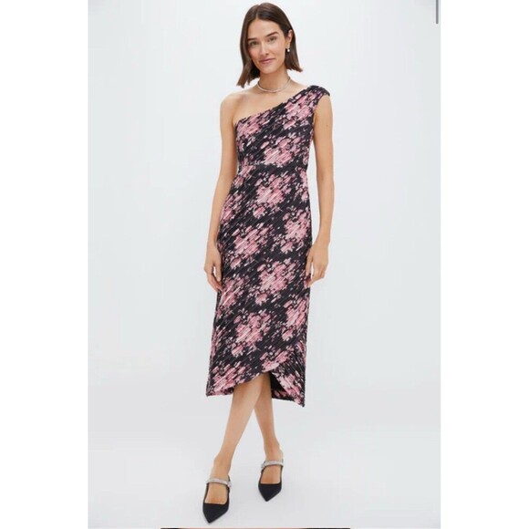 TUCKERNUCK Beaux Valette Natalie Dress Size 10 Black Pink NEW Floral Gardencore - Picture 1 of 16